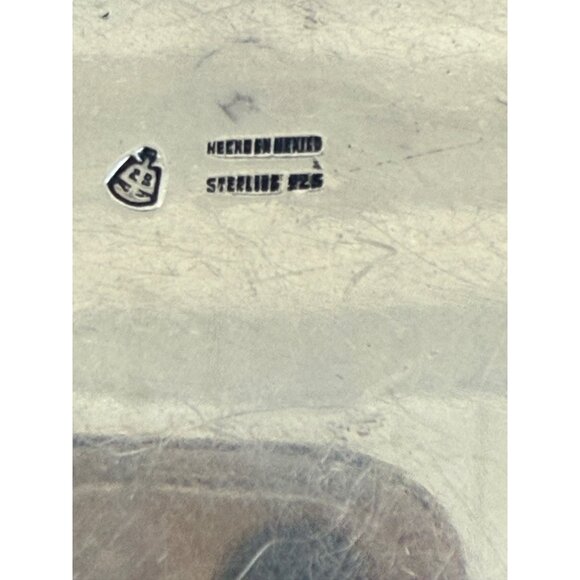 Vintage 60 925 silver Mexican Mayan Aztec Pendant Bernice Godspeed 70 grams - Picture 10 of 13